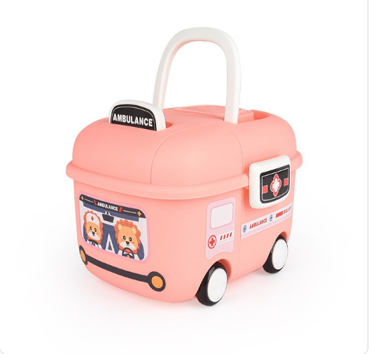 coffre-a-jouet-ambulance-rose