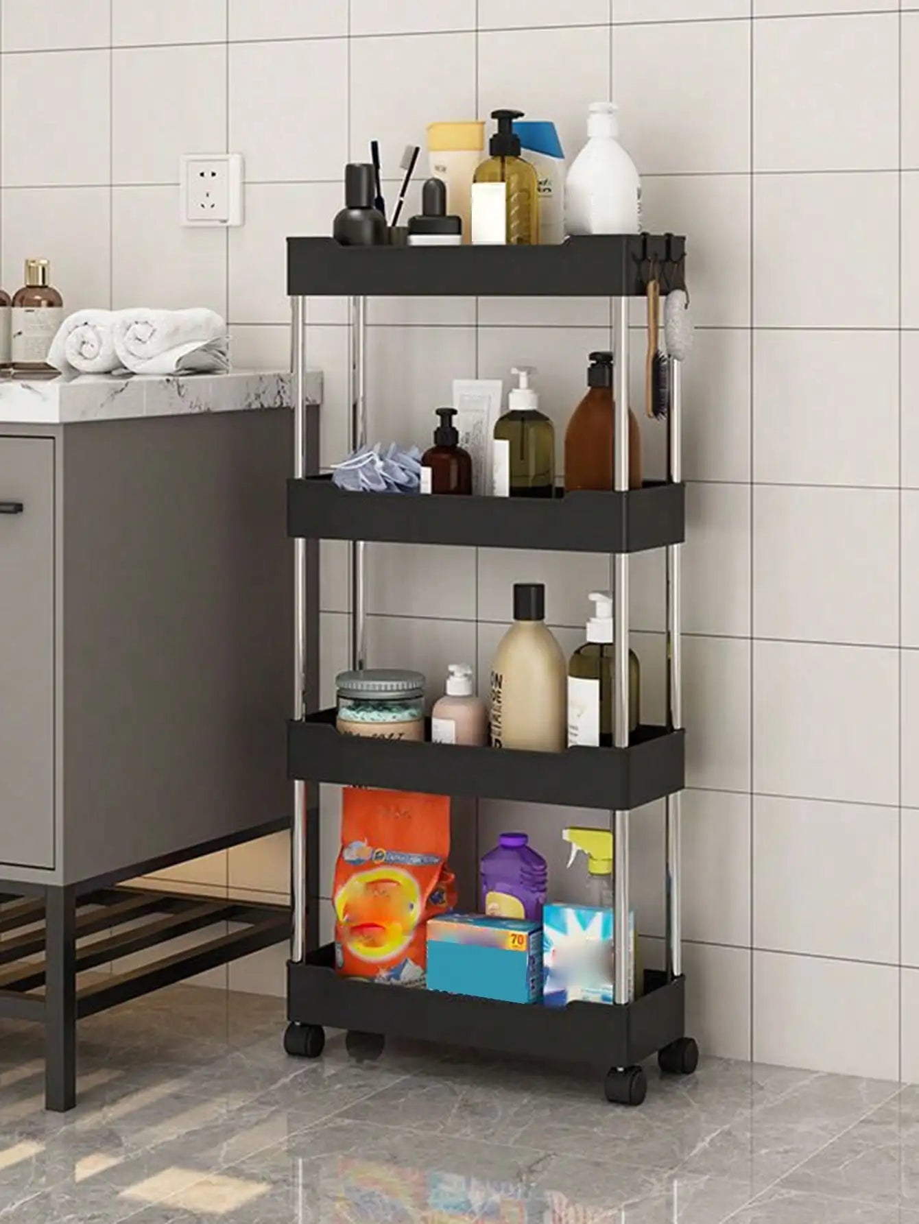 Meuble de rangement salle de bain | THIN - SHELF™ - Ton Rangement