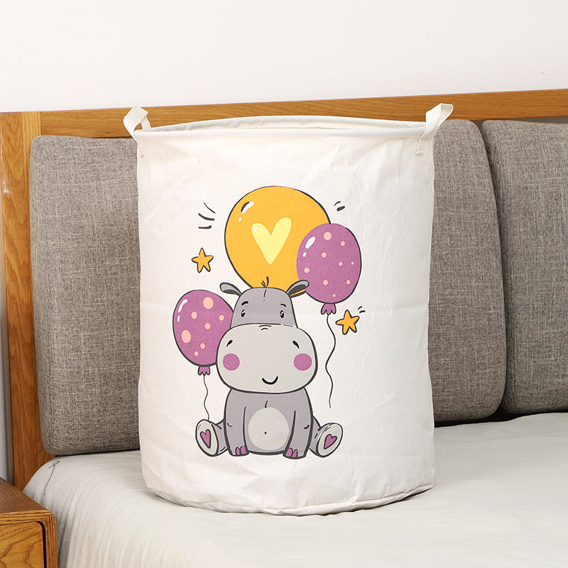 panier-de-rangement-animaux-hippopotame-avec-ballons