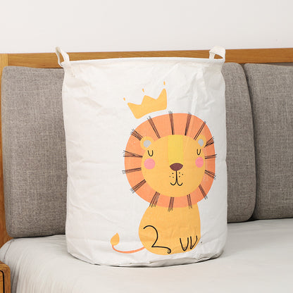 panier-de-rangement-animaux-lion-couronné