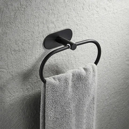 porte-serviette-ovale-noir-pratique