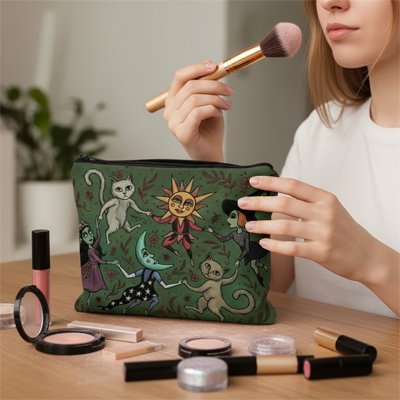 Trousse de maquillage kaki