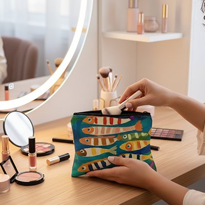 Trousse maquillage marine